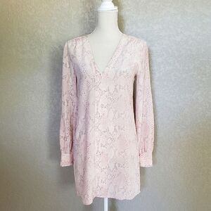 Rory Beca Silk snake Print shirt style dress Size Small long sleeve